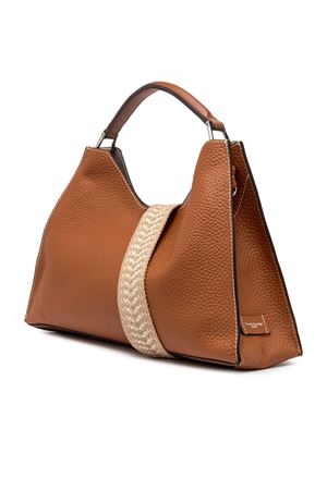 Aurora double grained brown leather maxi bag GIANNI CHIARINI | BS10566RNGDBL13857